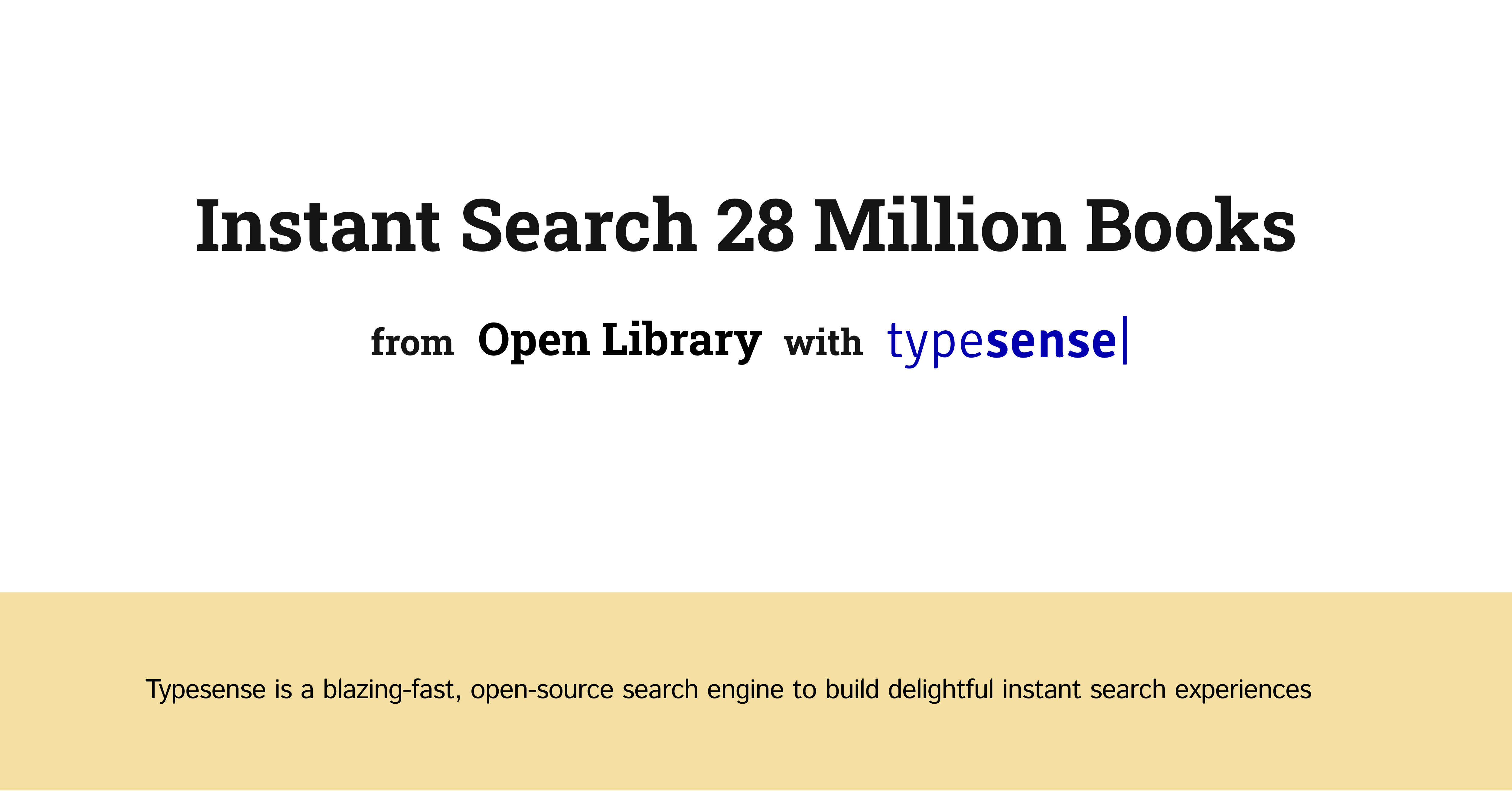 Search Books from OpenLibrary with Typesense screenshot