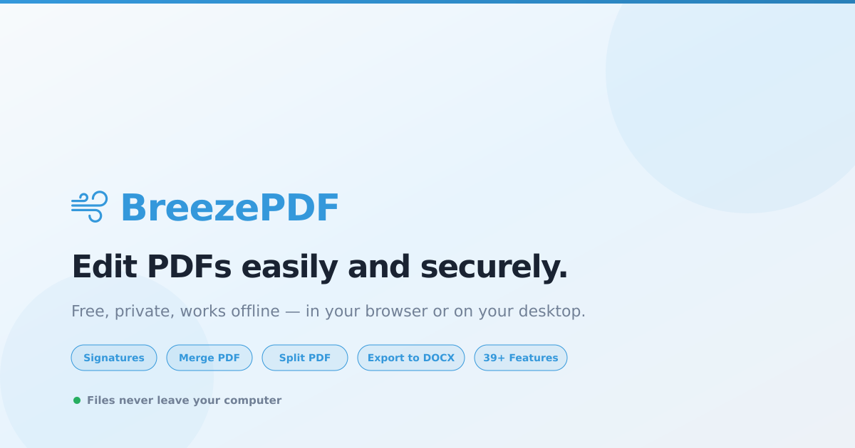 BreezePDF screenshot