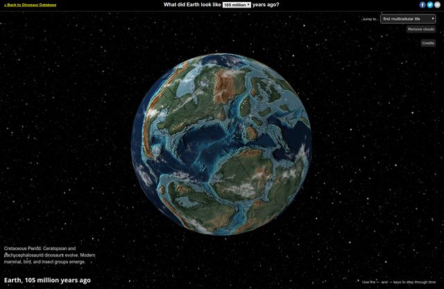 Ancient Earth globe screenshot