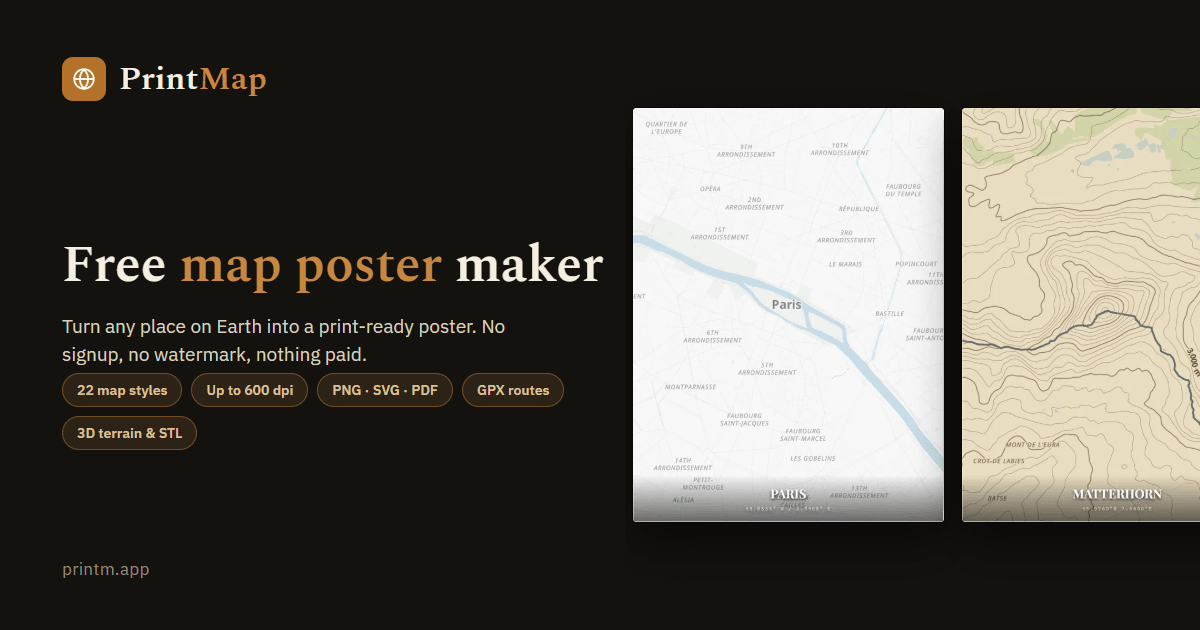 PrintMap screenshot