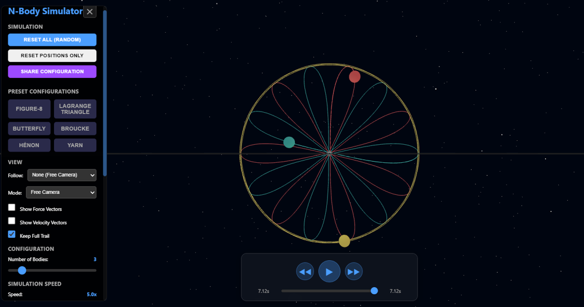 N-Body Simulator screenshot