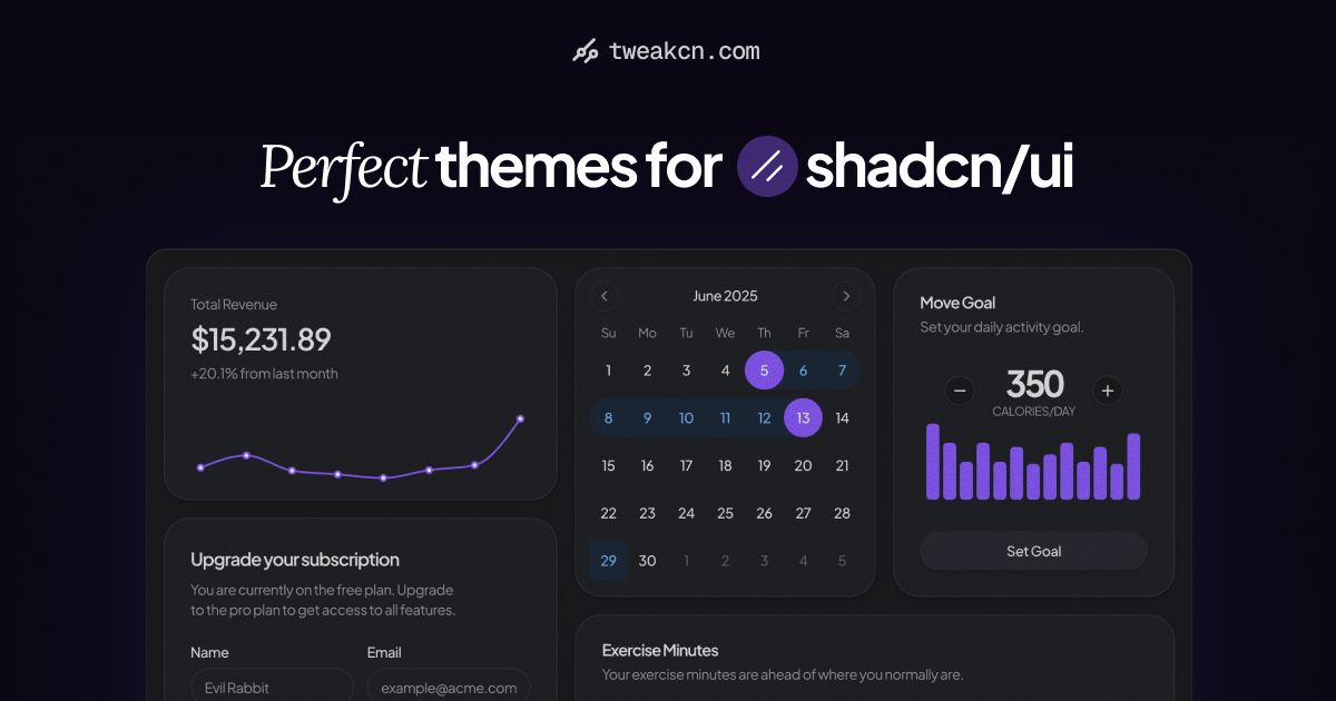 tweakcn screenshot