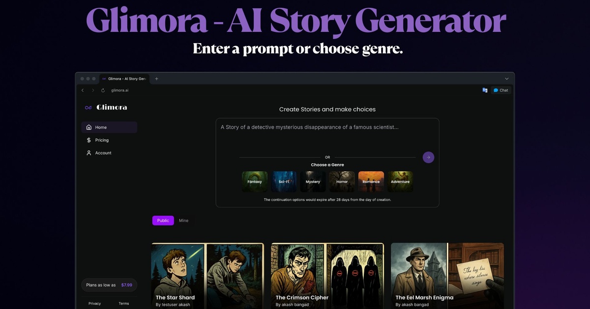 Glimora screenshot