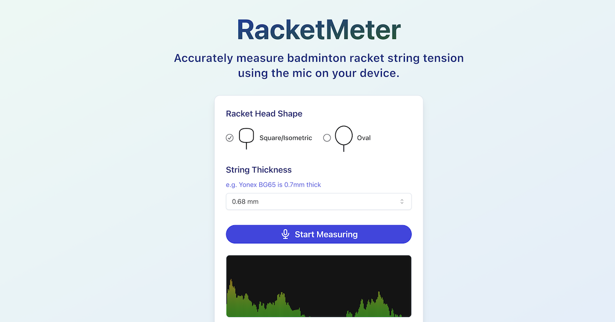 RacketMeter screenshot