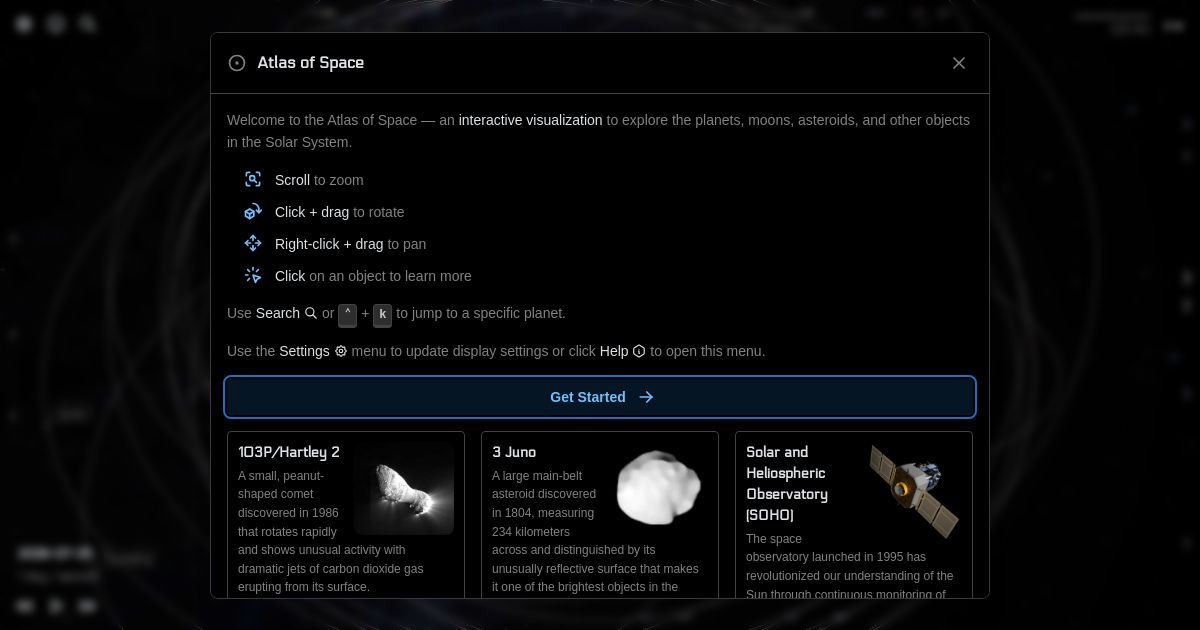 Atlas of Space screenshot