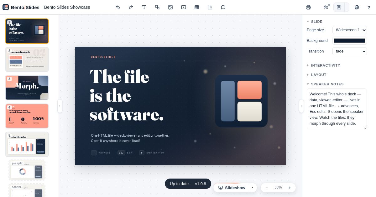 Bento Slides screenshot