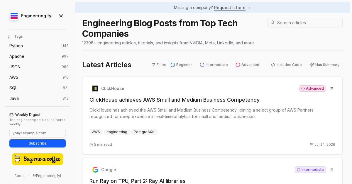 Engineering.fyi screenshot