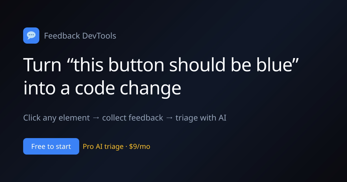 Feedback DevTools screenshot