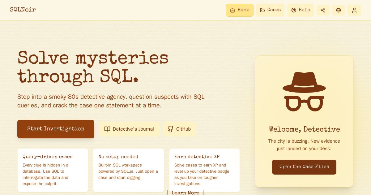 SQL Noir screenshot