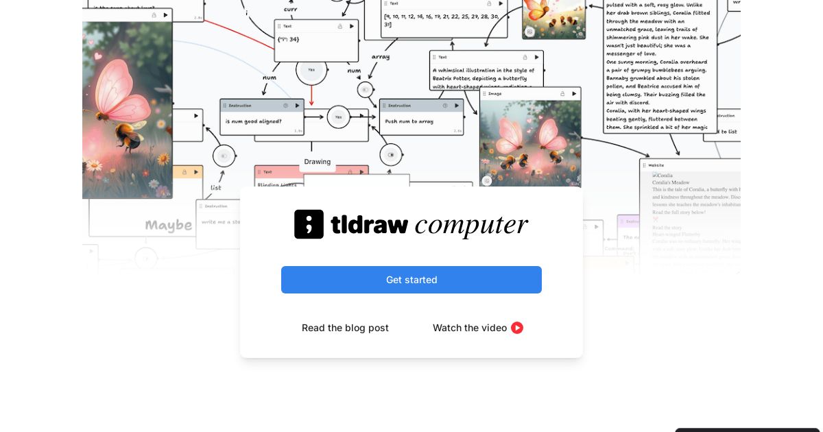 tldraw computer screenshot