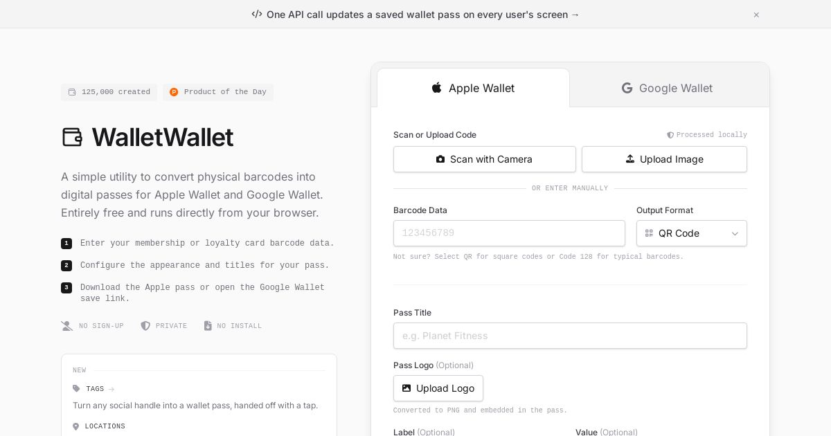 WalletWallet screenshot